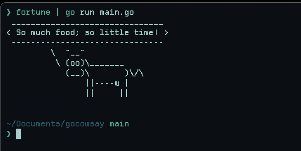 GoCowsay Project